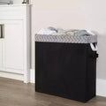 Neatfreak Slim Laundry Hamper with Removable Bag: Narrow Black Clothes Hamper, 70L Capacity, No Assembly Required