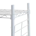 Étagère en acier à tablettes réglables Organize It All, blanc : Bibliothèque verticale à 2 tablettes, cadre en acier, hauteur 36 po, profondeur 12 po