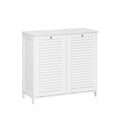 RiverRidge Ellsworth Double Tilt-Out Laundry Hamper Cabinet with Removable Cloth Storage Bag - White