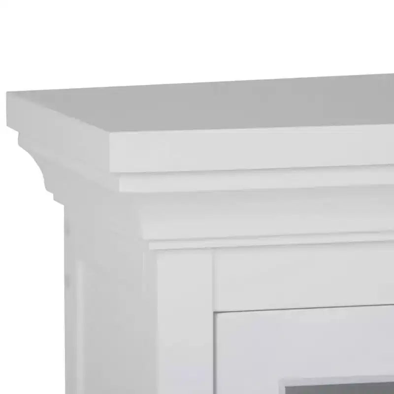 Armoire murale de salle de bain à deux portes Hayes avec niches blanches - WyndenHall