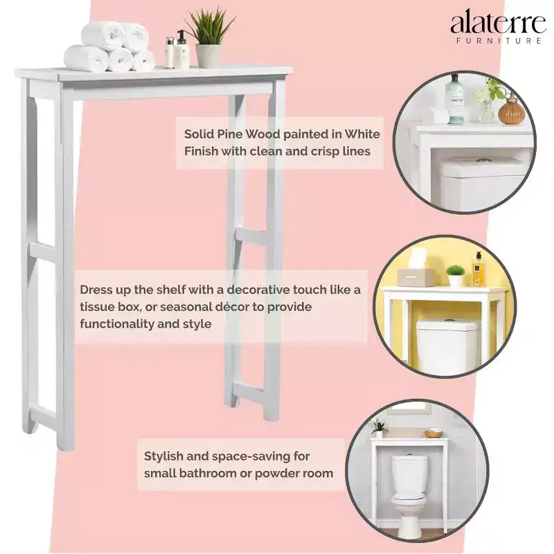 Étagère de toilettes Dorset blanche - Meubles Alaterre