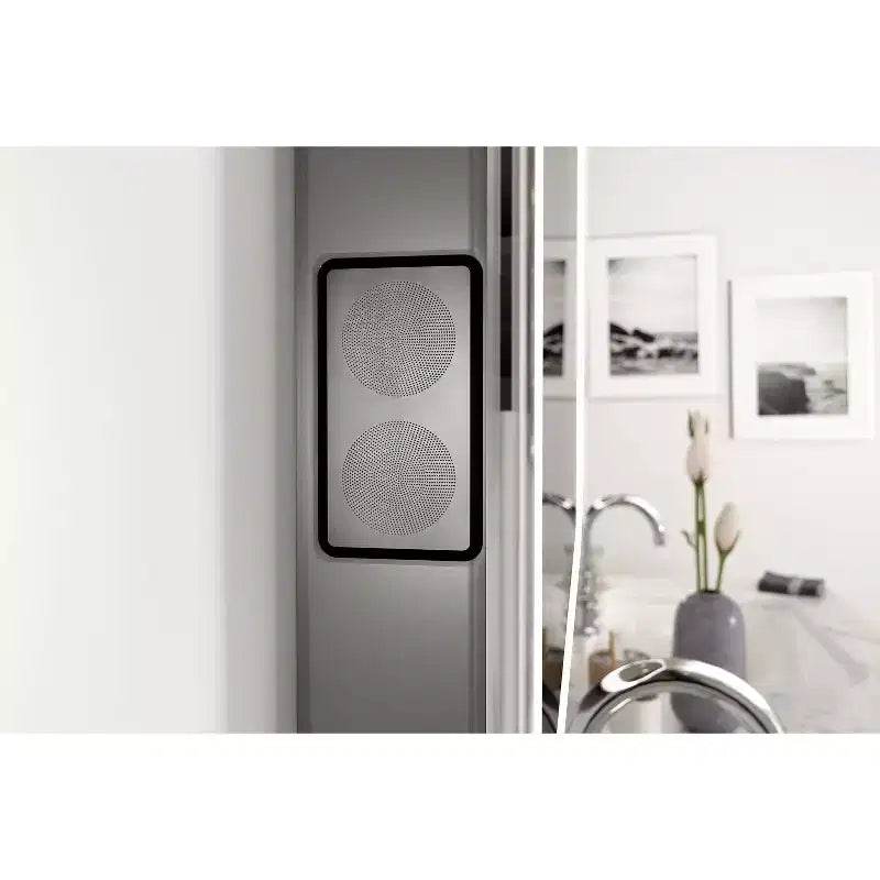 Miroir mural simple LED premium 30"x36" Lumen avec haut-parleurs Bluetooth - Home NetWerks : Accessoire de meuble-lavabo intelligent