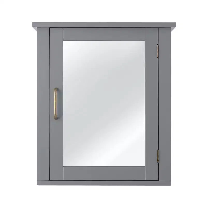 Armoire à pharmacie moderne mi-siècle en bois Mercer Gris - Elegant Home Fashions