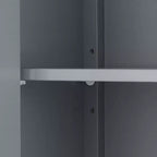 Armoire à pharmacie moderne mi-siècle en bois Mercer Gris - Elegant Home Fashions