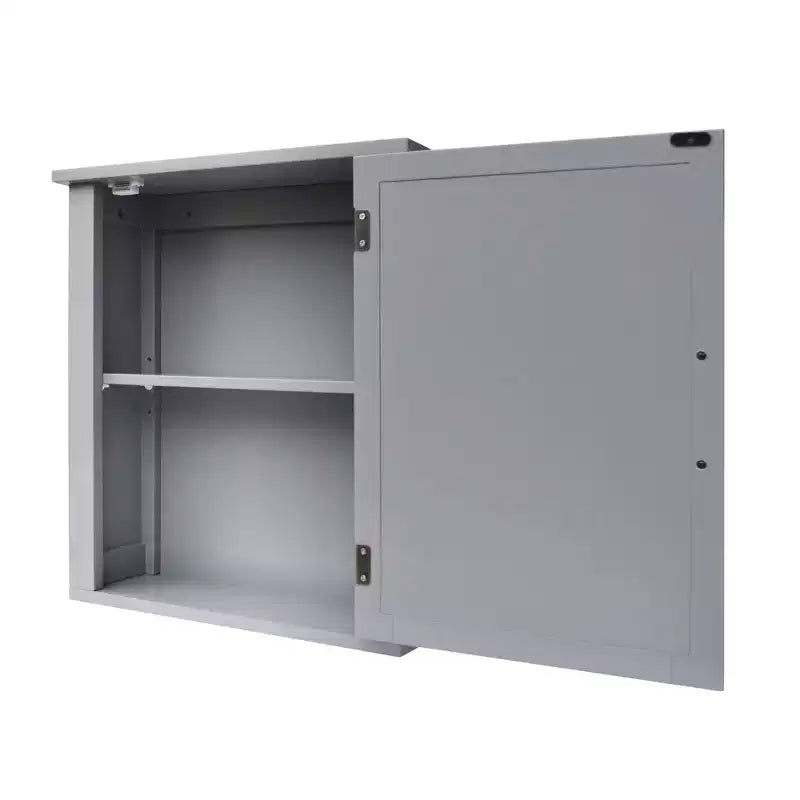 Armoire à pharmacie moderne mi-siècle en bois Mercer Gris - Elegant Home Fashions