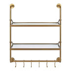 Étagère murale en métal Marit de 26 po x 31 po doré - Kate & Laurel All Things Decor