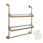 Étagère murale en métal Marit de 26 po x 31 po doré - Kate & Laurel All Things Decor