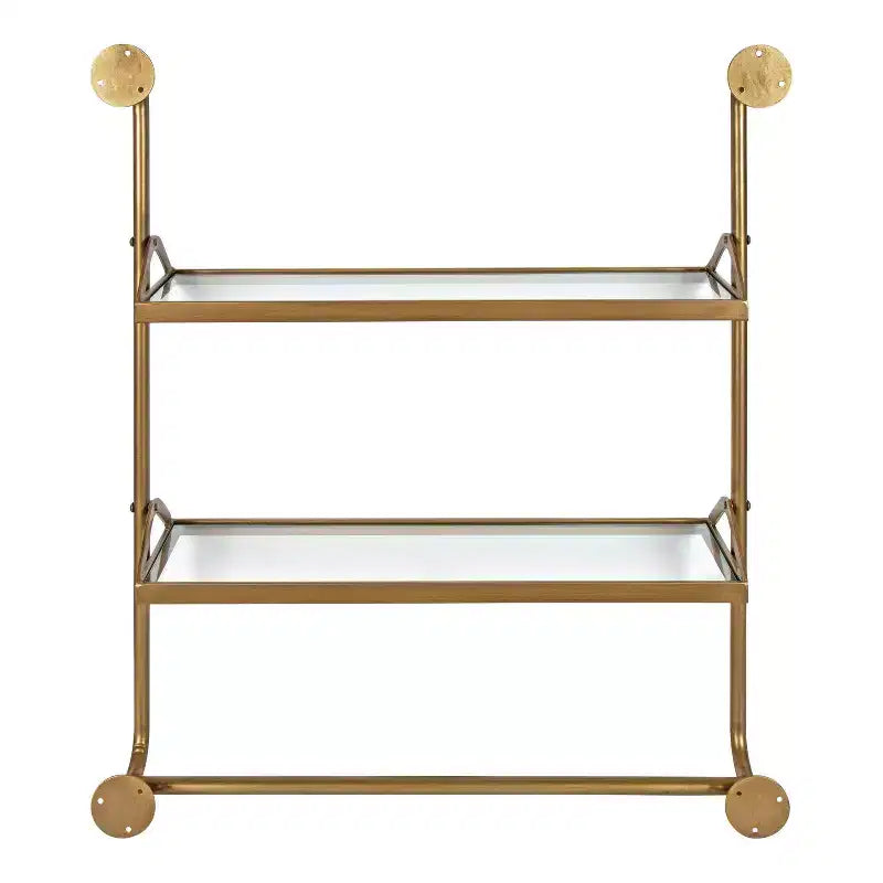 Étagère murale en métal Marit de 26 po x 31 po doré - Kate & Laurel All Things Decor