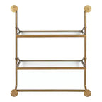 Étagère murale en métal Marit de 26 po x 31 po doré - Kate & Laurel All Things Decor