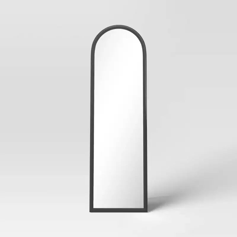 Miroir de sol arqué 20"x65" noir - Threshold™ : support chevalet, cadre moderne en polystyrène