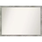 41" x 30" Non-Beveled Dove Square Bathroom Wall Mirror Gray Wash - Amanti Art: Polystyrene Frame, Wall Mounted
