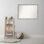 Miroir mural carré de salle de bain Dove non biseauté 41" x 30" Gris délavé - Amanti Art : Cadre en polystyrène, Fixation murale