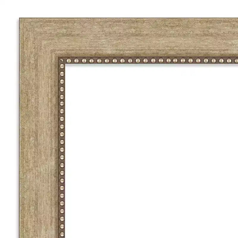 Miroir de porte plein pied Astor Champagne non biseauté de 19" x 53" - Amanti Art : Quincaillerie de montage incluse, cadre en polystyrène