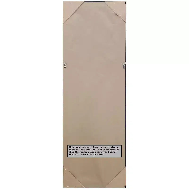 Miroir de porte plein pied Astor Champagne non biseauté de 19" x 53" - Amanti Art : Quincaillerie de montage incluse, cadre en polystyrène