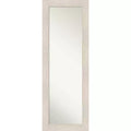 19" x 53" Hardwood Framed Full Length on the Door Mirror White - Amanti Art: Over the Door, Body, No Assembly Required