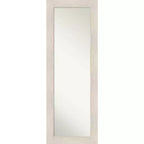 19" x 53" Hardwood Framed Full Length on the Door Mirror White - Amanti Art: Over the Door, Body, No Assembly Required
