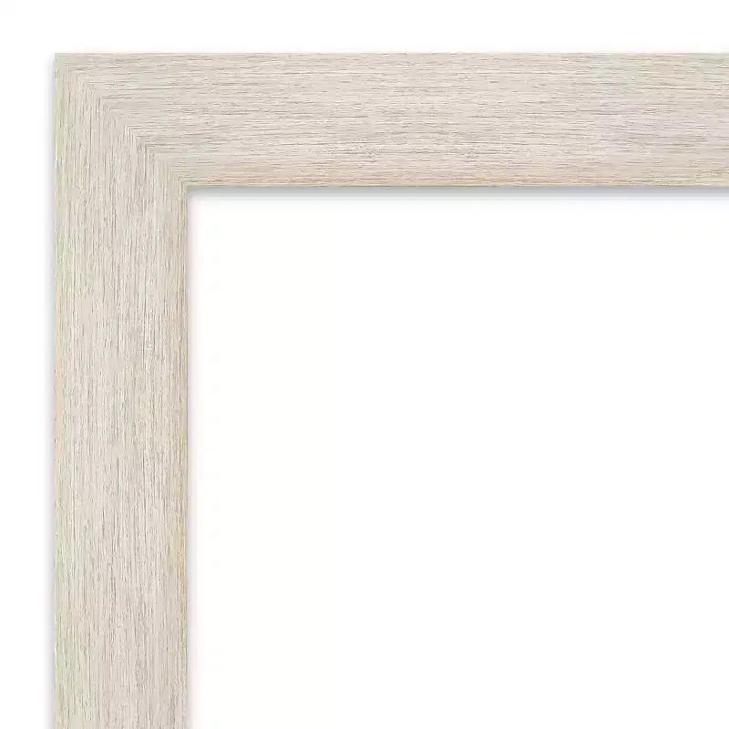 Miroir pleine longueur de 48,26 cm x 134,62 cm avec cadre en bois dur blanc à suspendre à la porte - Amanti Art : À suspendre à la porte, Corps, Aucun assemblage requis