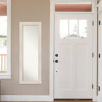 Miroir pleine longueur de 48,26 cm x 134,62 cm avec cadre en bois dur blanc à suspendre à la porte - Amanti Art : À suspendre à la porte, Corps, Aucun assemblage requis