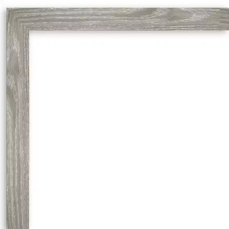 Miroir mural carré 29 po x 29 po sans biseau, gris colombe délavé - Amanti Art