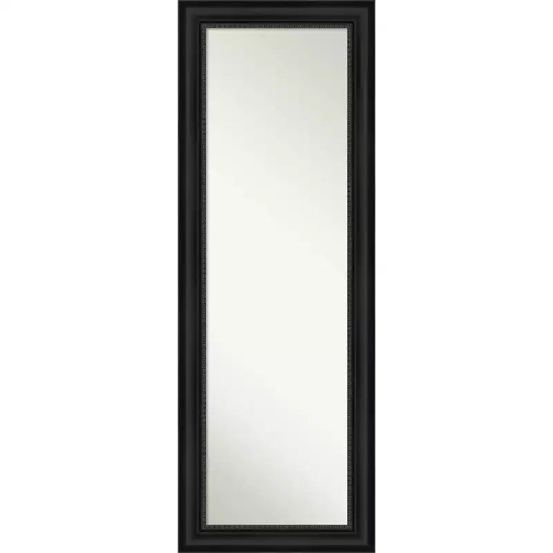 19" x 53" Astor Framed Full Length on the Door Mirror Black - Amanti Art: Polystyrene Frame, No Assembly Required
