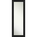 19" x 53" Astor Framed Full Length on the Door Mirror Black - Amanti Art: Polystyrene Frame, No Assembly Required