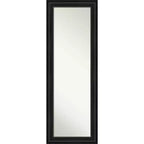 19" x 53" Astor Framed Full Length on the Door Mirror Black - Amanti Art: Polystyrene Frame, No Assembly Required