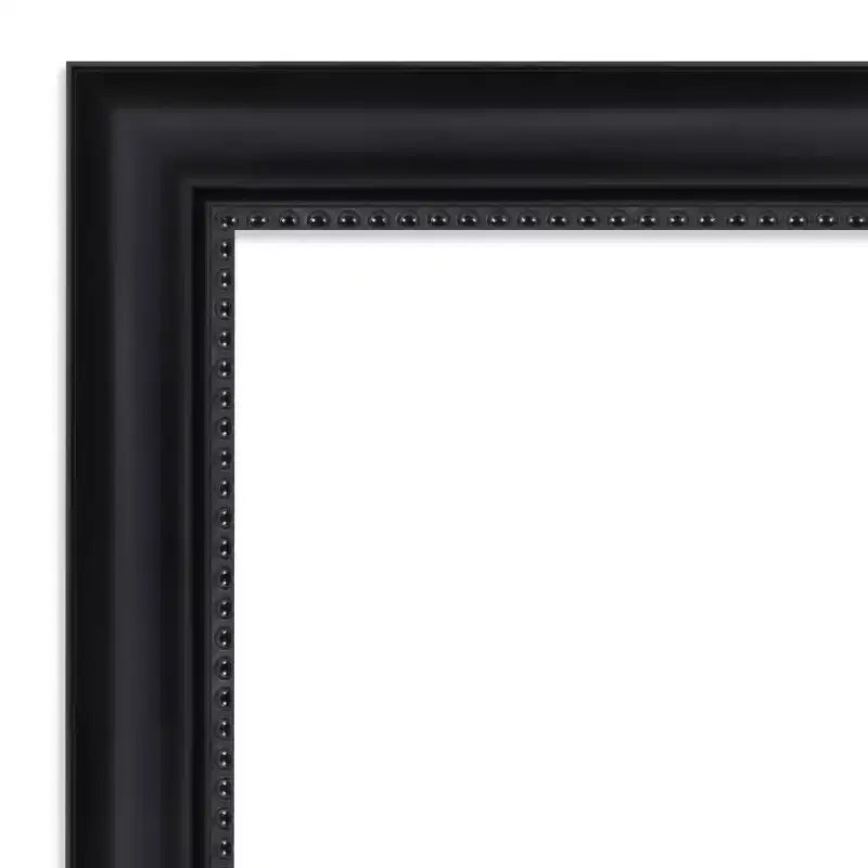 Miroir à cadre intégral Astor 19 po x 53 po à suspendre à la porte, noir - Amanti Art : Cadre en polystyrène, aucun assemblage requis