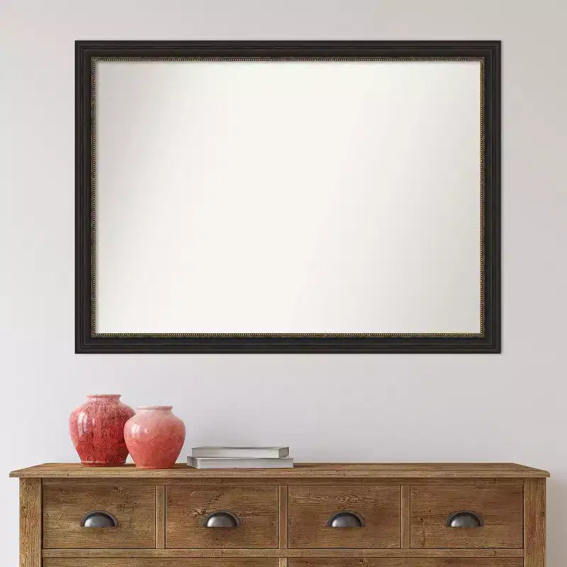 Miroir mural étroit en bronze non biseauté 42 po x 31 po - Amanti Art