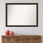 Miroir mural étroit en bronze non biseauté 42 po x 31 po - Amanti Art