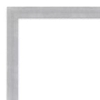 Miroir mural étroit Grace 30" x 24" sans biseau en nickel brossé - Amanti Art : Rectangle moderne, cadre en polystyrène