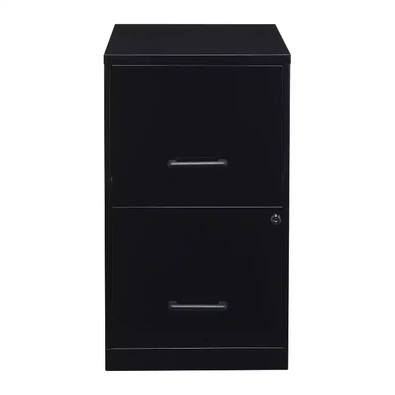 Solutions d'espace Classeur vertical à 2 tiroirs de 45,7 cm de profondeur, format Lettre, Noir : Rangement de bureau en acier, aucun assemblage requis