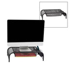 Support de moniteur Mind Reader, support surélevé ventilé pour ordinateur portable, bac à papier, bureau, maille métallique, 50,8 cm (L) x 29,2 cm (l) x 14 cm (H), lot de 2, noir