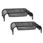Support de moniteur Mind Reader, support surélevé ventilé pour ordinateur portable, bac à papier, bureau, maille métallique, 50,8 cm (L) x 29,2 cm (l) x 14 cm (H), lot de 2, noir