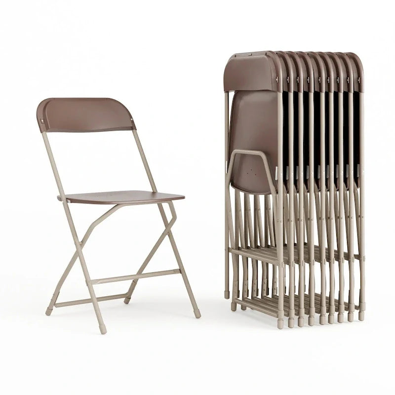 Chaise pliante en plastique – Lot de 10 – Capacité de poids de 295 kg – Chaise d'événement