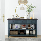 Console de style rétro avec deux étagères ouvertes