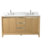 Meuble-lavabo Vanity Art avec évier en céramique et dessus en marbre reconstitué