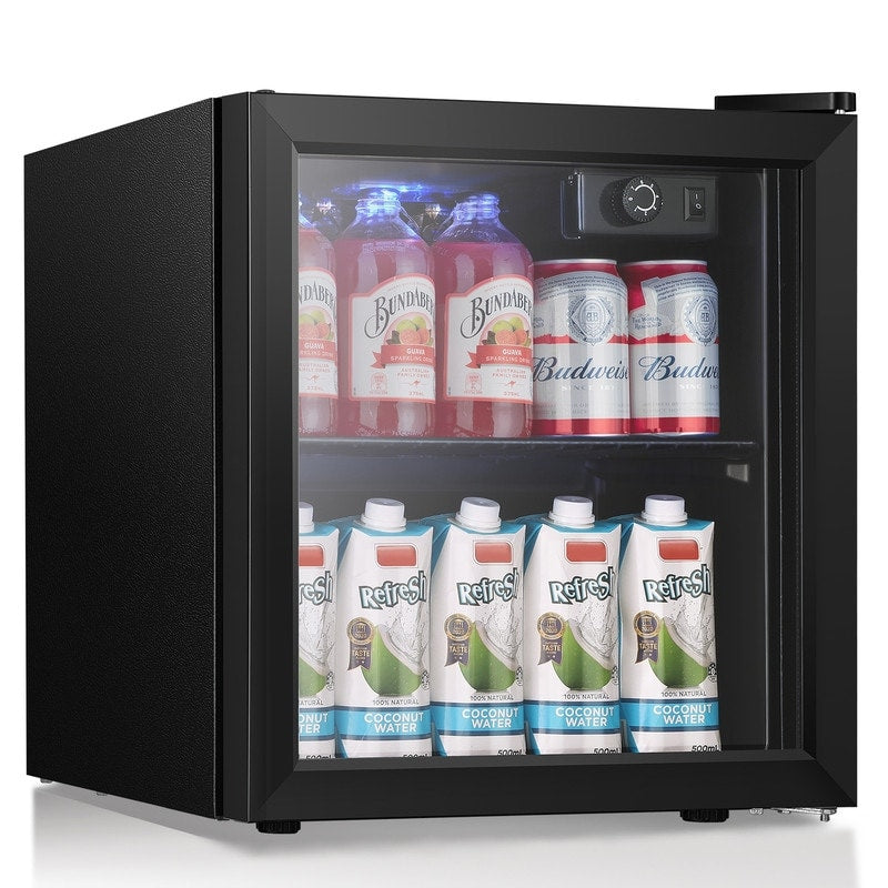 Mini-réfrigérateur de 36,8 litres pour boissons - 48 canettes, 12 bouteilles, porte vitrée, commande par molette