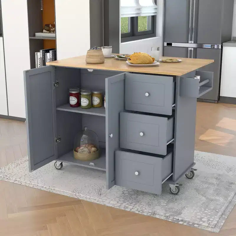 Chariot de cuisine moderne Whisen, chariot de cuisine avec étagères et tiroirs