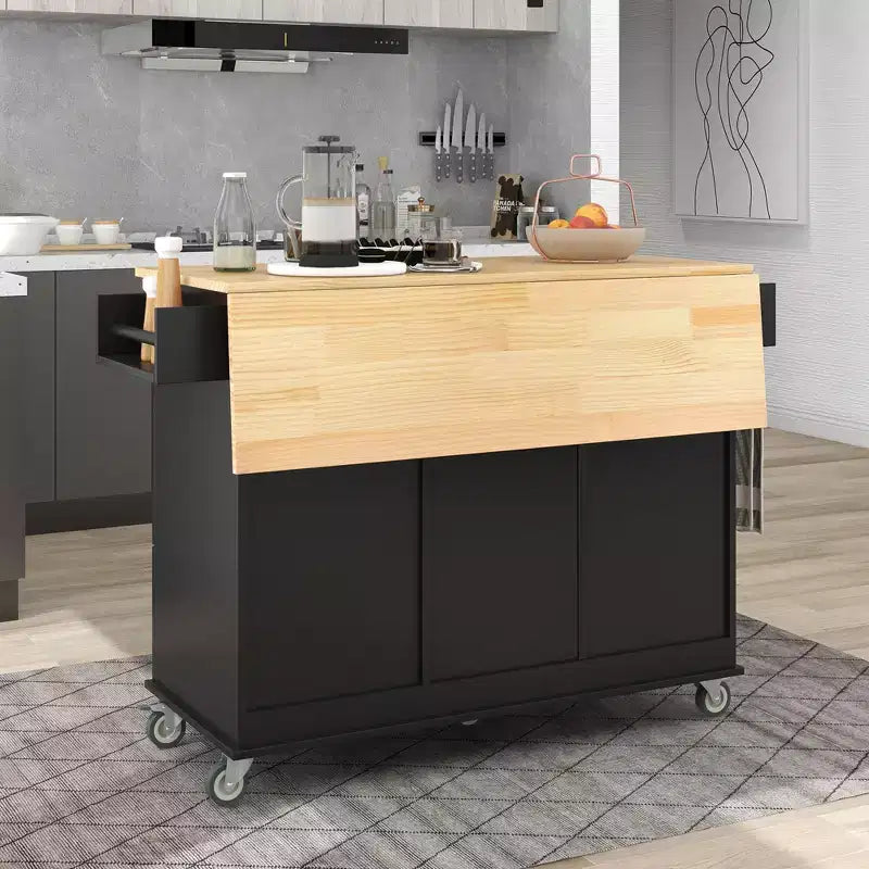 Chariot de cuisine moderne Whisen, chariot de cuisine avec étagères et tiroirs