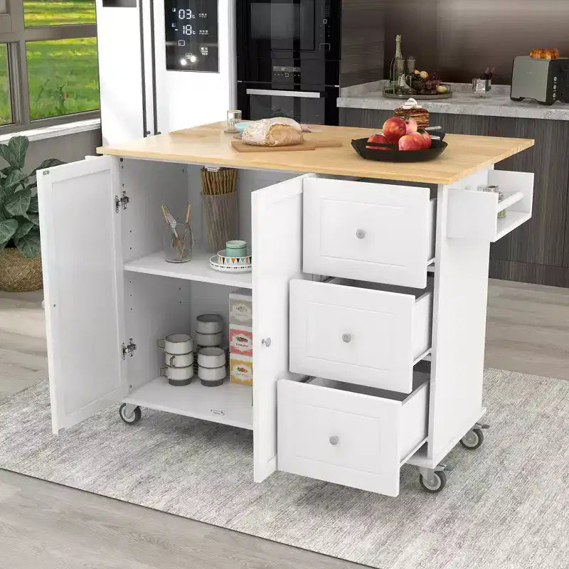 Chariot de cuisine moderne Whisen, chariot de cuisine avec étagères et tiroirs