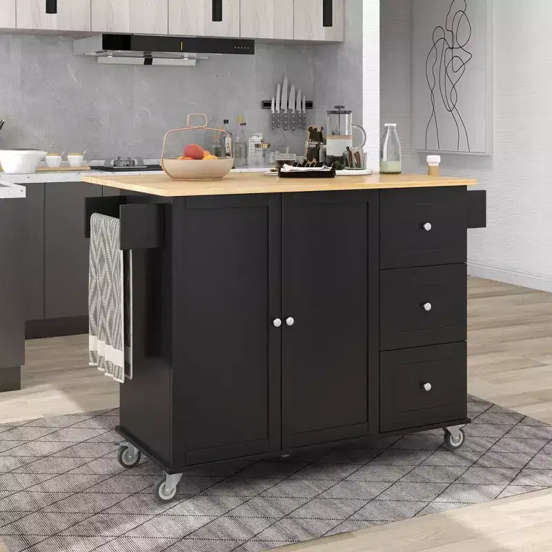 Chariot de cuisine moderne Whisen, chariot de cuisine avec étagères et tiroirs
