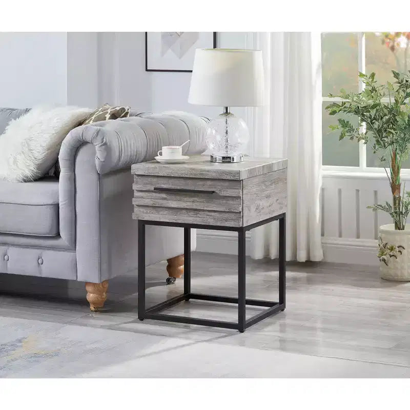 Table d'appoint de rangement contemporaine Celestial de Roundhill Furniture