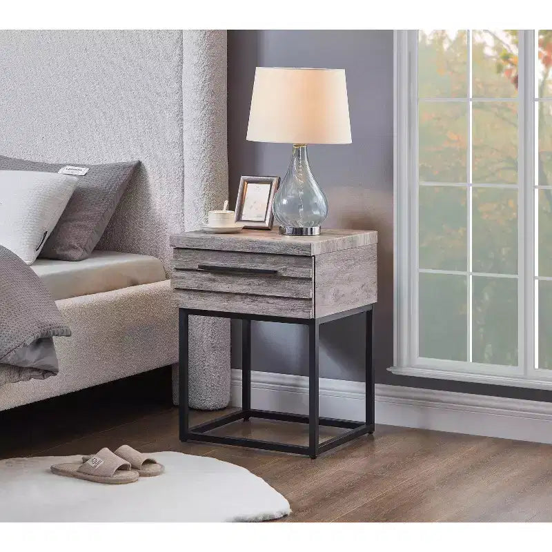 Table d'appoint de rangement contemporaine Celestial de Roundhill Furniture