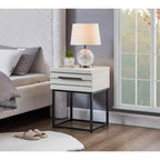 Table d'appoint de rangement contemporaine Celestial de Roundhill Furniture
