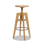 Tabouret de bar réglable en bois de chêne Spencer Minimaliste Jennifer Taylor Home, chêne brun noyer
