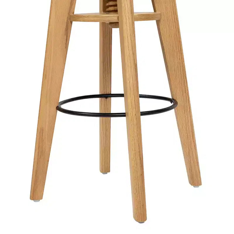 Tabouret de bar réglable en bois de chêne Spencer Minimaliste Jennifer Taylor Home, chêne brun noyer