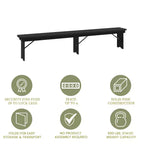 Banc pliant de style ferme Merrick Lane en pin massif, 96 x 12