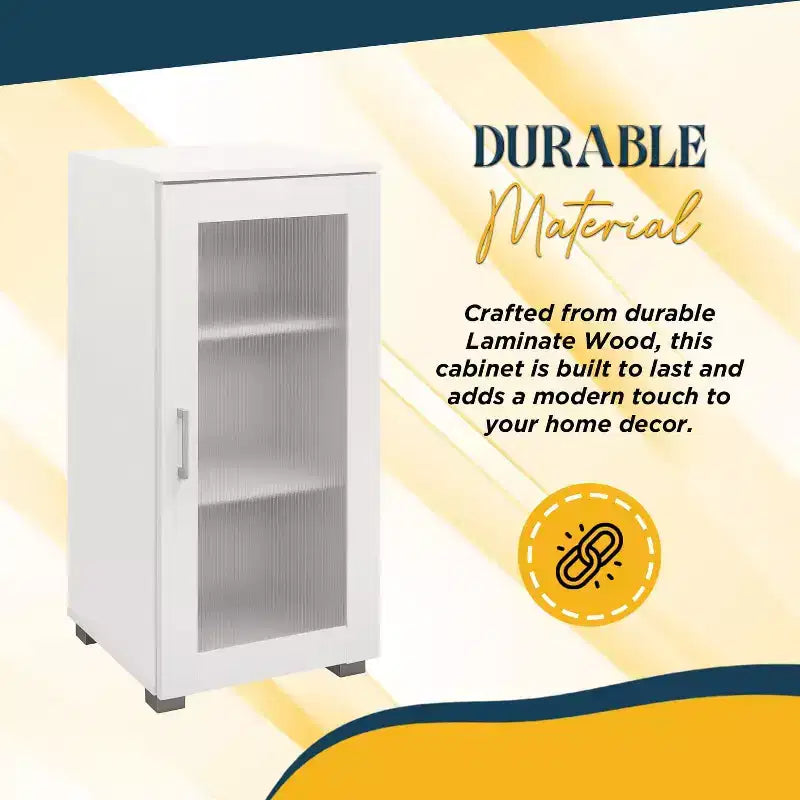 Kings Brand Furniture - Meuble de rangement d'appoint avec porte vitrée pour salon, chambre, cuisine, bureau et entrée