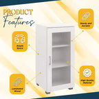 Kings Brand Furniture - Meuble de rangement d'appoint avec porte vitrée pour salon, chambre, cuisine, bureau et entrée