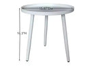 Table d'appoint ronde en métal Whelan de marque Kings Brand Furniture, table de chevet, noire